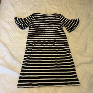 J. Crew black and white striped dress